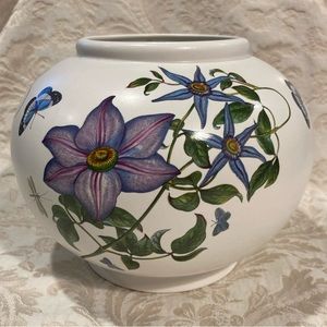 Portmeirion Botanic Garden Clematis 8” Round Globe Vase